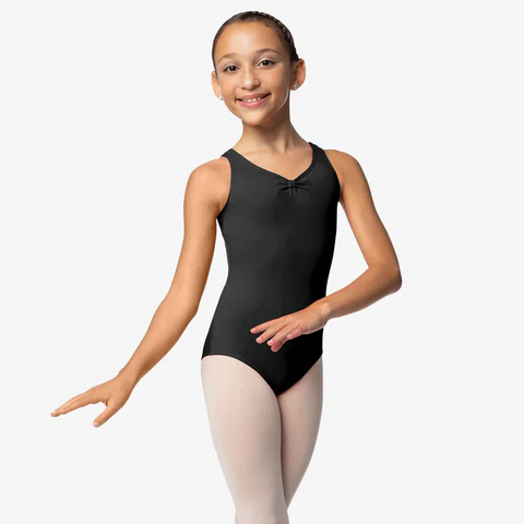 'Michele' Child Double Strap Camisole Leotard with Criss Cross Back